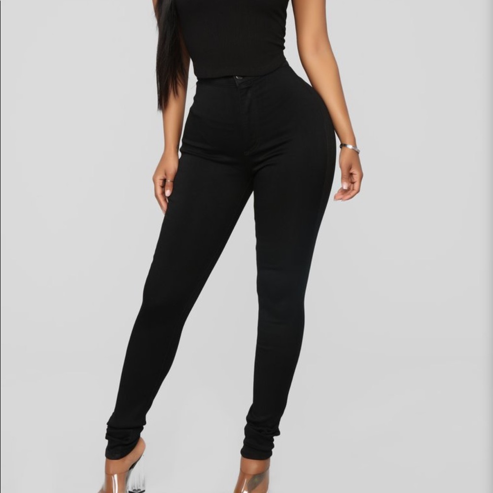 High waisted jeans
